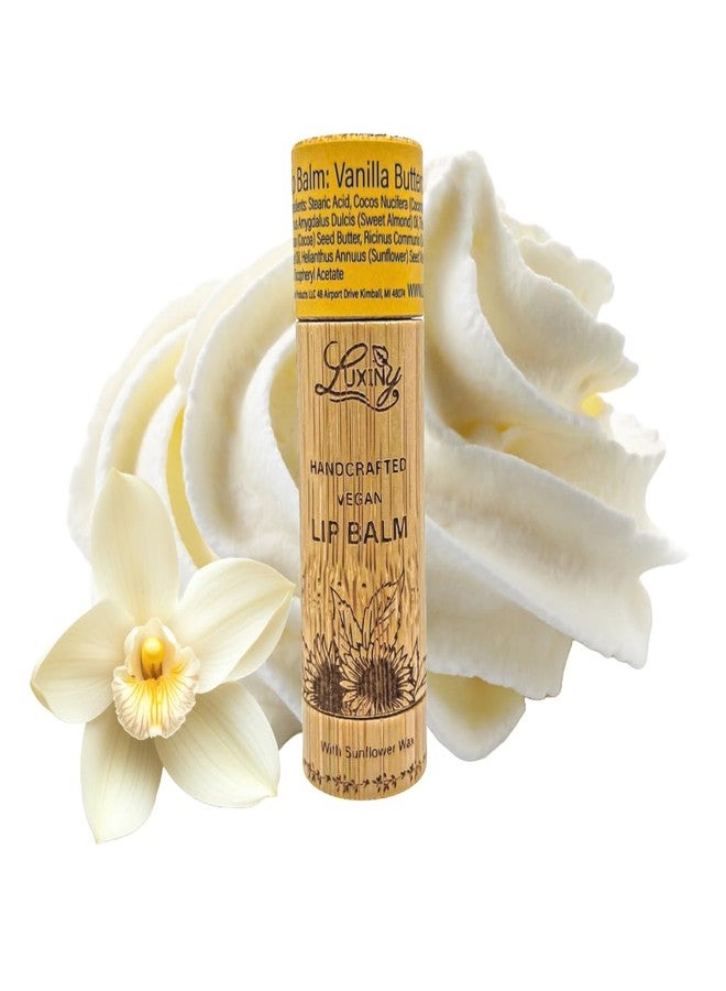 Luxiny Lip Balm 3-Pack – Vegan, Natural Moisturizing Lip Care in Bamboo Tubes with Sunflower Wax and Vitamin E (.15, Vanilla Buttercream, Mango, Black Cherry) - Image 2